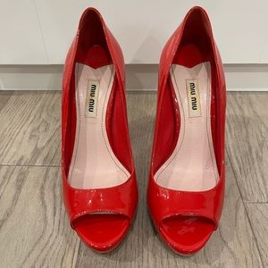 Miu Miu red heels size 6.5